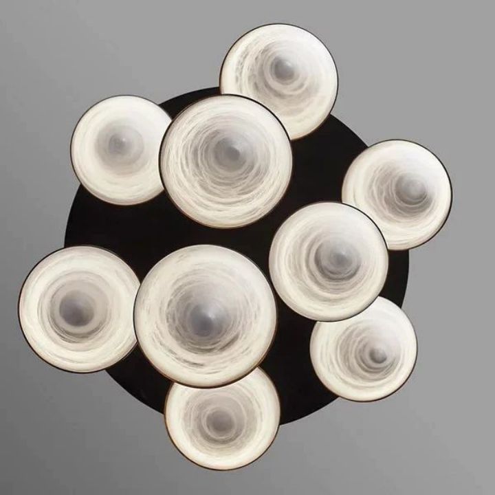 Modern Alabaster Cone Cluster Chandelier - view 5