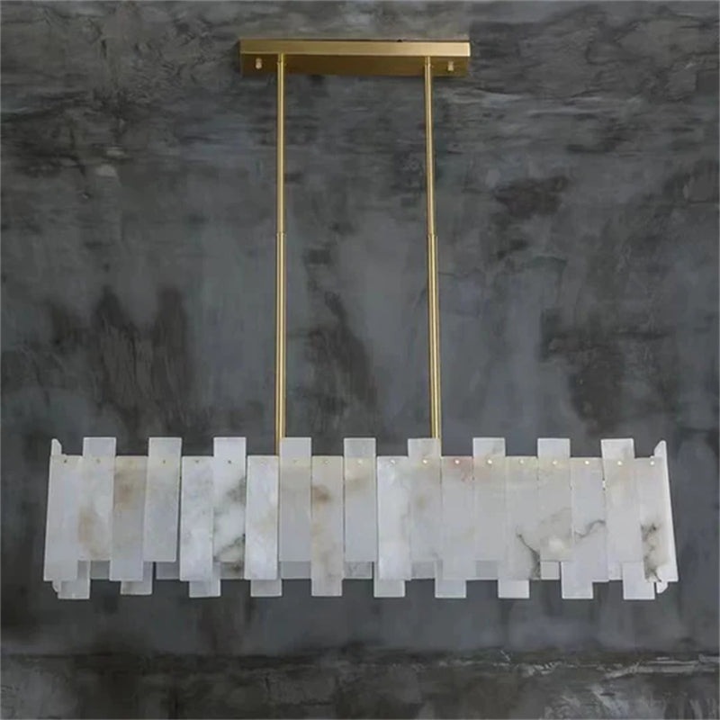 Alabaster Acropolis Modern Linear Chandelier - view 3