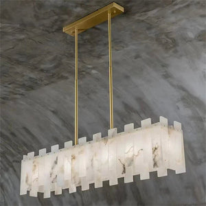 Alabaster Acropolis Modern Linear Chandelier - view 2