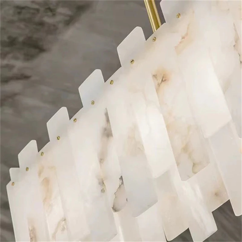 Alabaster Acropolis Modern Linear Chandelier - view 4