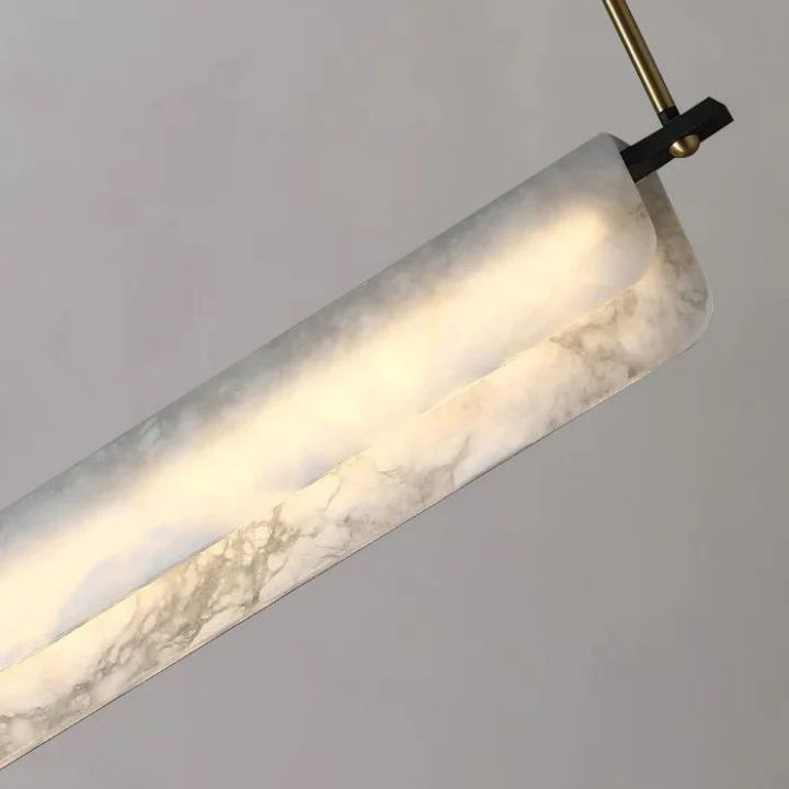 Modern Alabaster Linear Pendant Chandelier - view 3