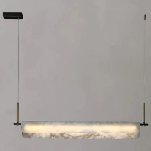 Modern Alabaster Linear Pendant Chandelier - view 4