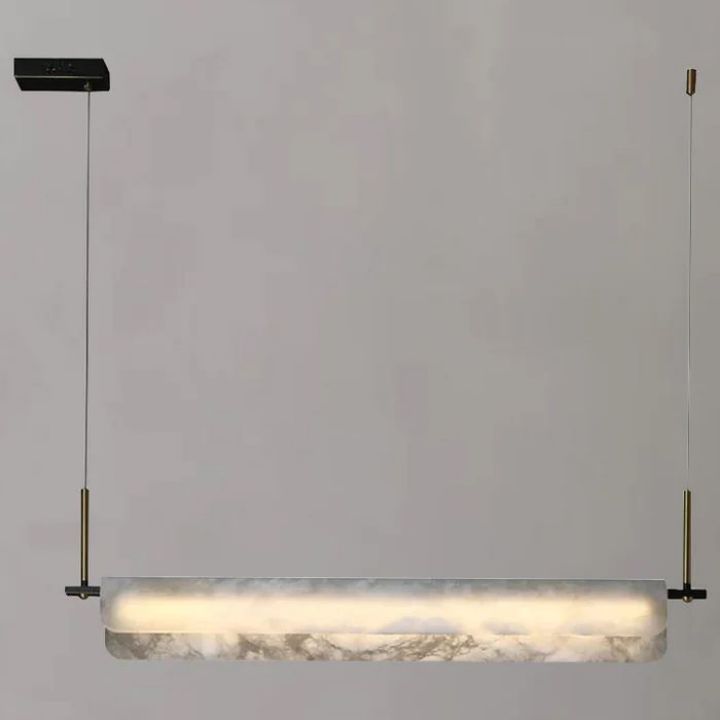 Modern Alabaster Linear Pendant Chandelier - view 4