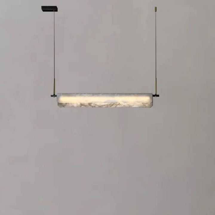 Modern Alabaster Linear Pendant Chandelier - view 5
