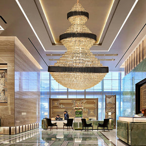 free shipping global newest and good quality light fixture of all kinds customization D 70.9'' * H 102.4'' big fabulous gorgerous crystal chandelier for hotel hallway enterway