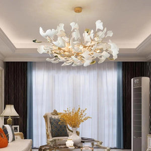 Modern Ceramic Petal Chandelier