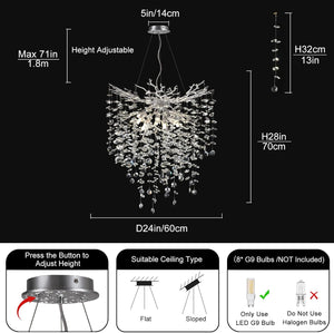 Modern Crystal Chandelier For Dining Room - view 10