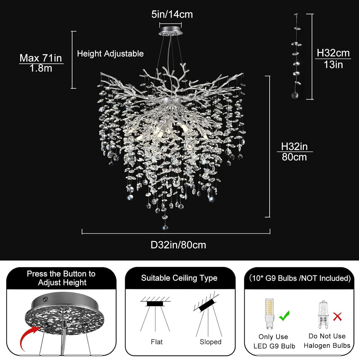 Modern Crystal Chandelier For Dining Room - view 4