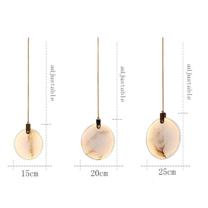 Modern Discs Alabaster Long Staircase Chandelier - view 5