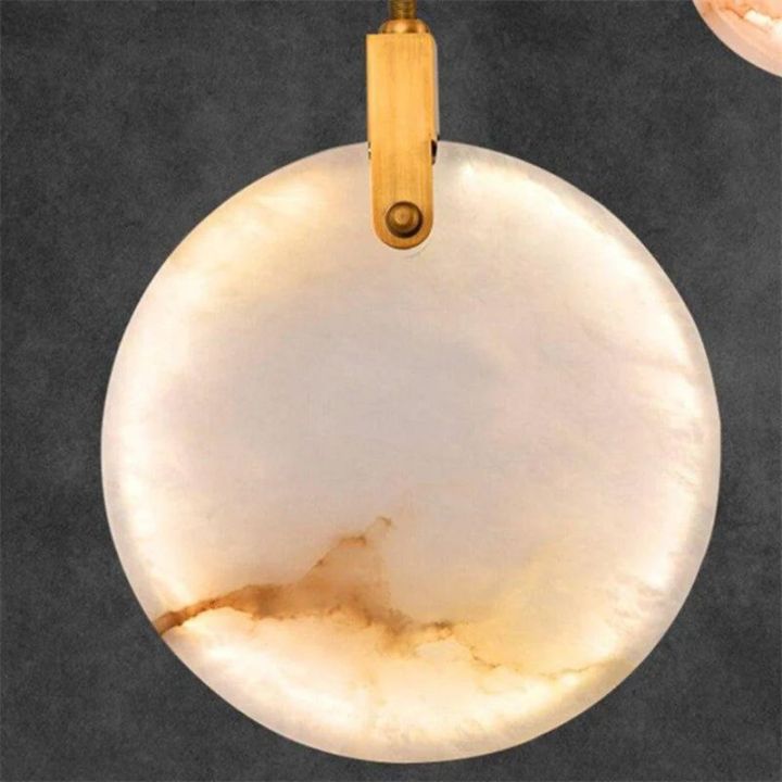 Modern Discs Alabaster Long Staircase Chandelier - view 6