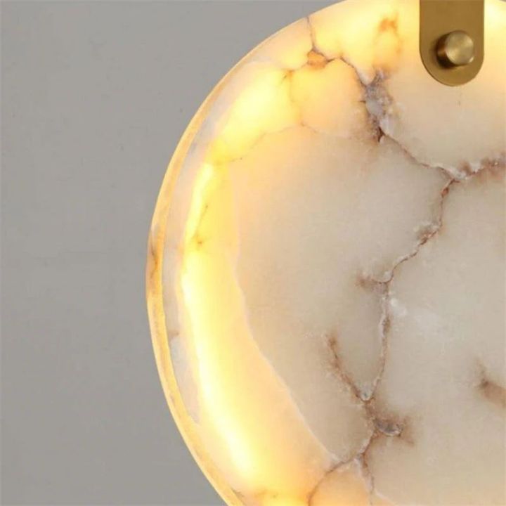 Modern Discs Alabaster Long Staircase Chandelier - view 7