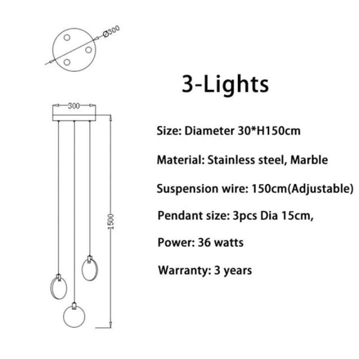 Modern Discs Alabaster Long Staircase Chandelier - view 9