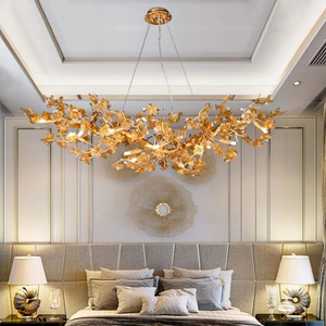 Eclatant Modern Leaf Linear Branch Chandelier