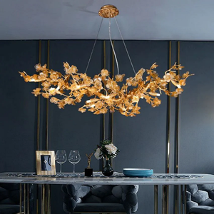 Eclatant Modern Leaf Linear Branch Chandelier