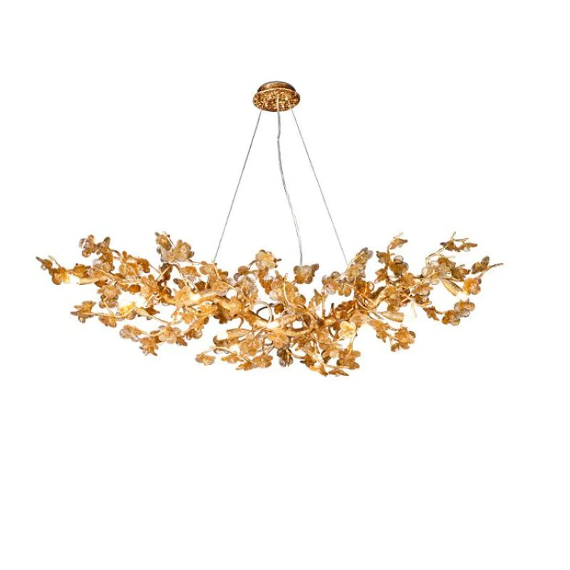 Eclatant Modern Leaf Linear Branch Chandelier