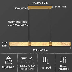 Modern Alabaster Linear Chandelier 47"L - view 3