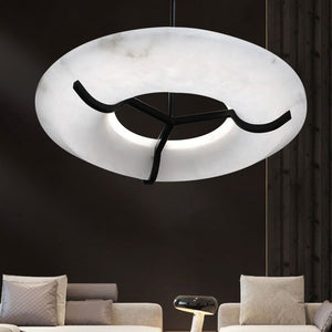 Nova Modern Round Alabaster Chandelier - view 5