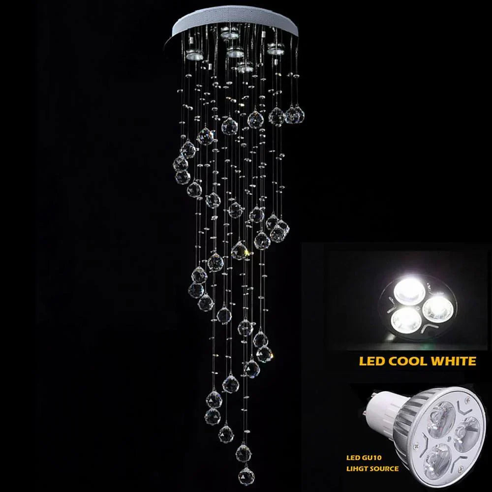 Modern Spherical Crystal Contemporary Chandelier - view 3