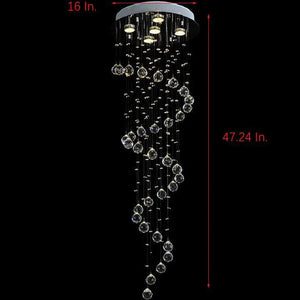 Modern Spherical Crystal Contemporary Chandelier - view 7