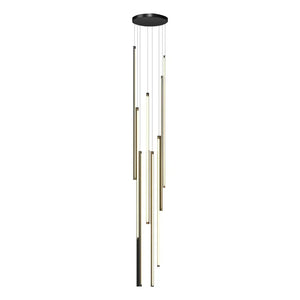 Modern Spiral Multi-Strip Chandelier - view 3