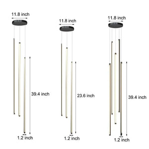 Modern Spiral Multi-Strip Chandelier - view 9