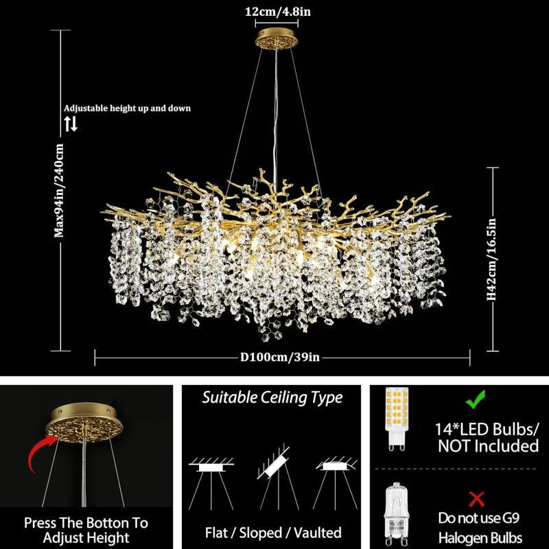 Modern Tree Branch Chandelier - view 9