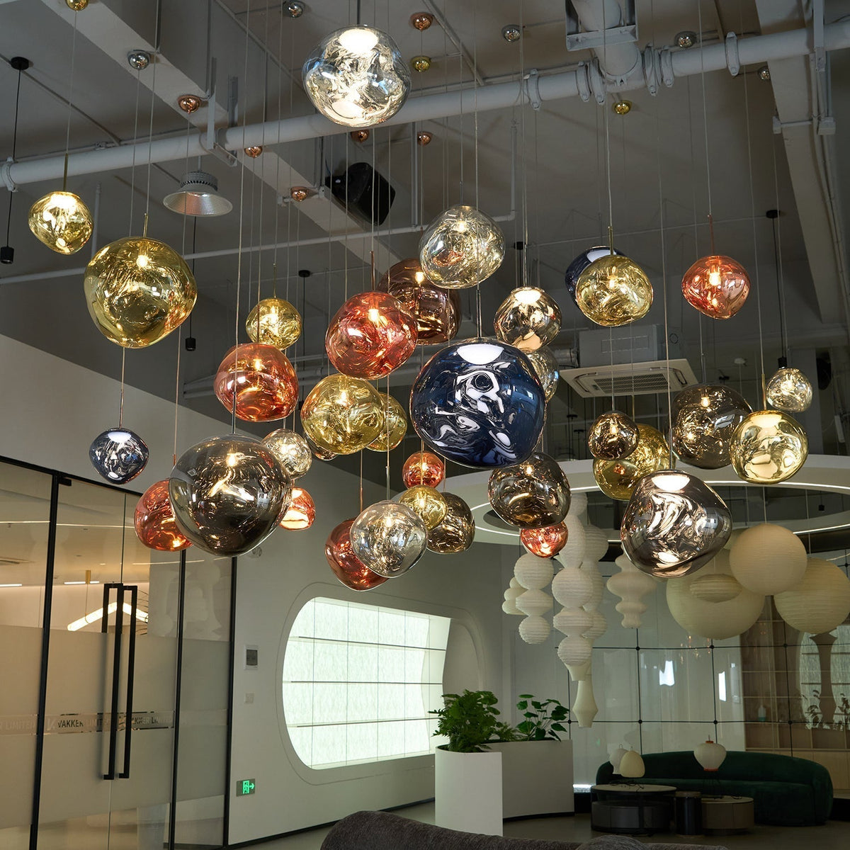 Multi Lava Round Chandelier - view 4