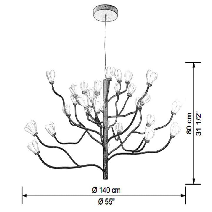 Fukasawa Flowers Chandelier - view 9