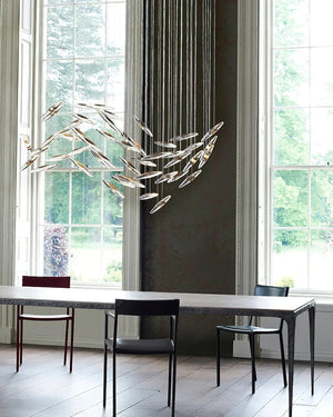 Modern Crystal Whispers LED Floating Light Fixture Artistic Chandelier for Hall - view 3