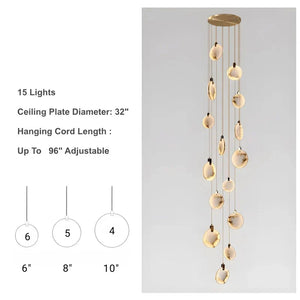 Moonshade Natural Marble Pendant Light Fixture - view 16