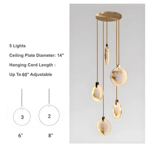 Moonshade Natural Marble Pendant Light Fixture - view 19