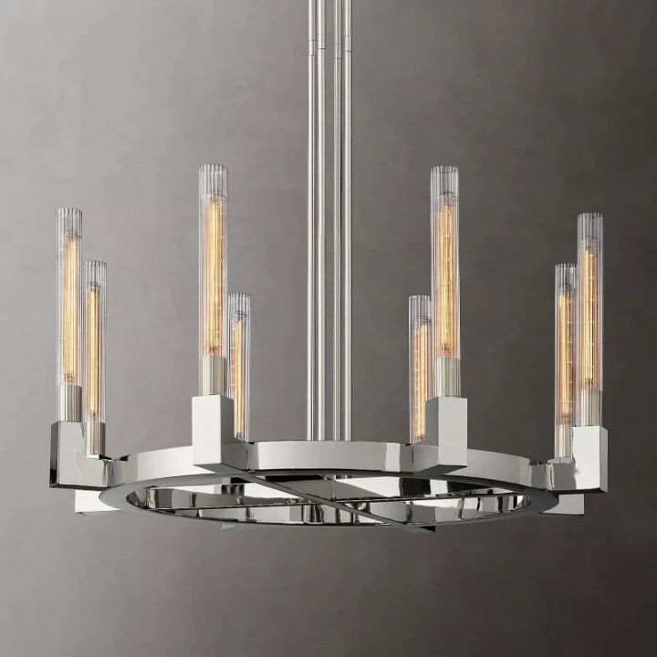 Mortal Glass Round Chandelier 36" - view 3