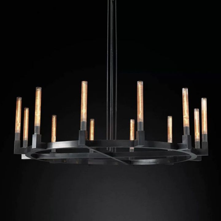 Mortal Glass Round Chandelier 60" - view 6