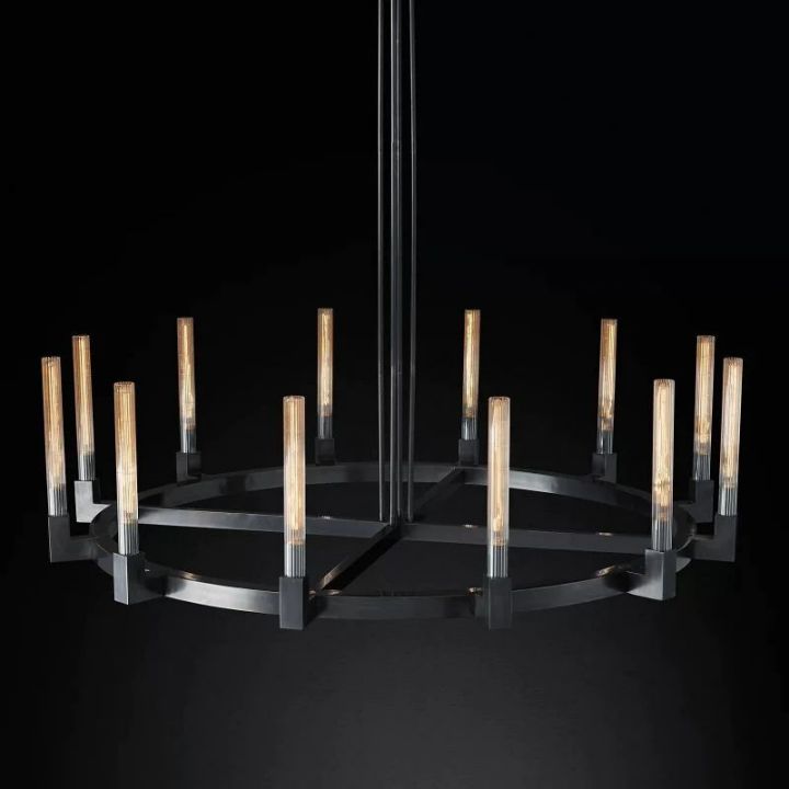 Mortal Glass Round Chandelier 60" - view 2