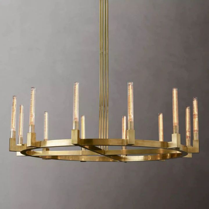 Mortal Glass Round Chandelier 60" - view 4