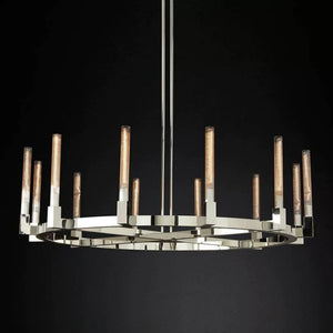 Mortal Glass Round Chandelier 60" - view 7