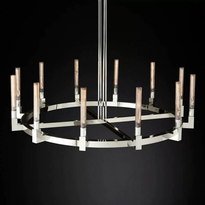 Mortal Glass Round Chandelier 60" - view 3