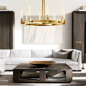 Mortal Glass Round Chandelier 72" - view 4