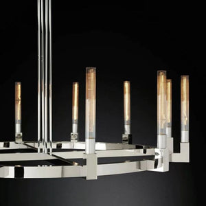Mortal Glass Round Chandelier 72" - view 8