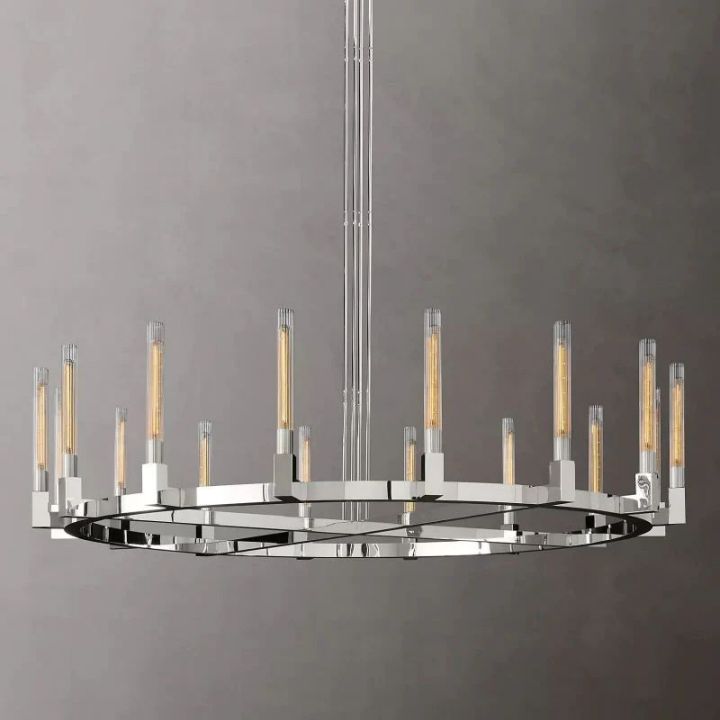 Mortal Glass Round Chandelier 72" - view 7