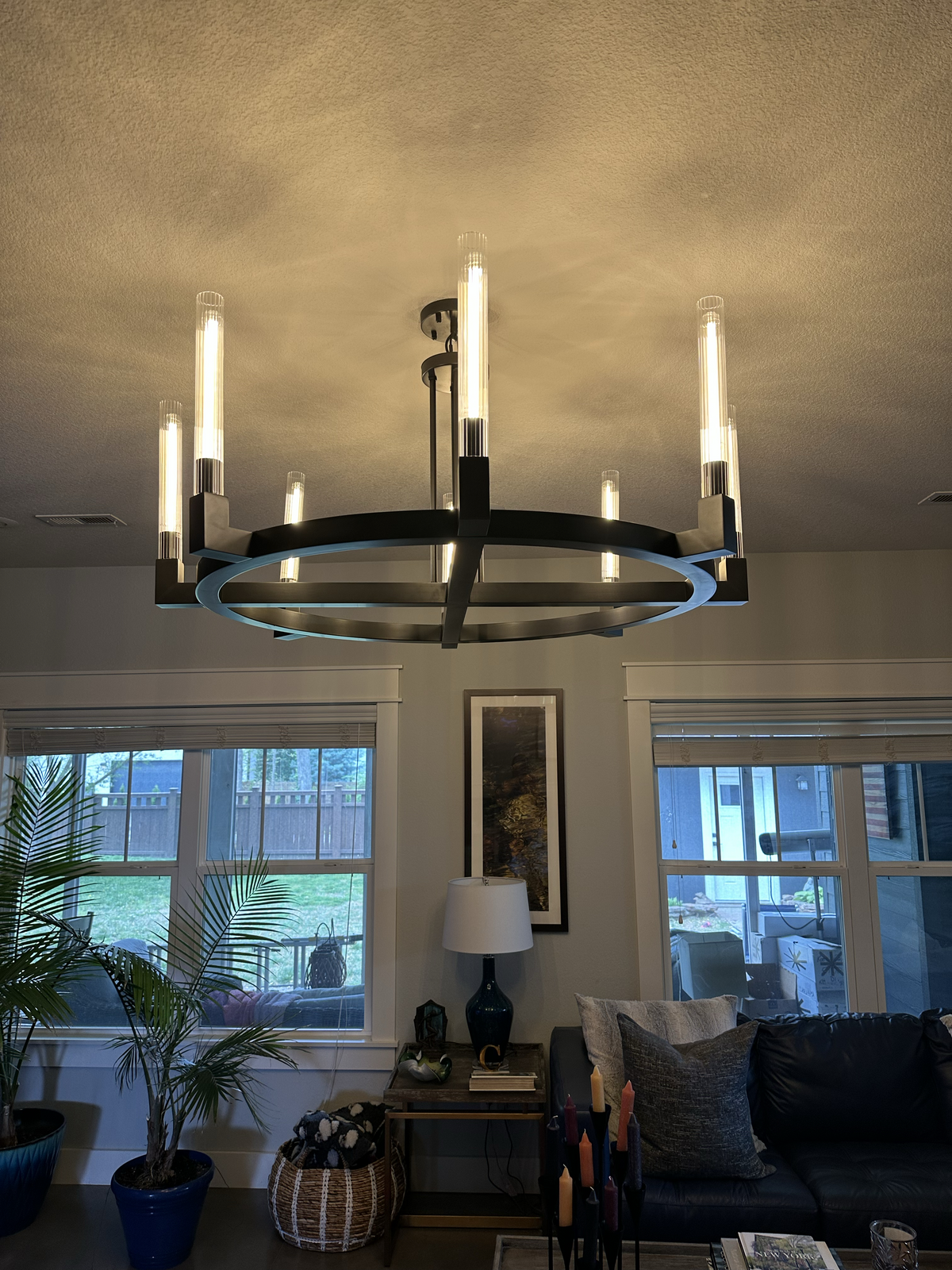 Mortal Glass Round Chandelier 36" - view 4