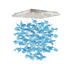 Multicolor Crystal Spiral Maple Leaf Chandelier - view 66