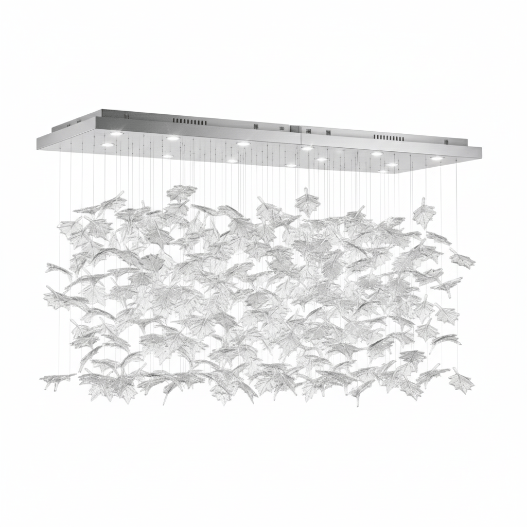 Multicolor Crystal Spiral Maple Leaf Chandelier - view 74