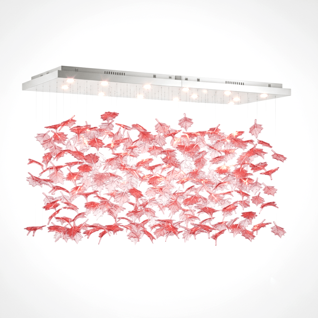 Multicolor Crystal Spiral Maple Leaf Chandelier - view 70