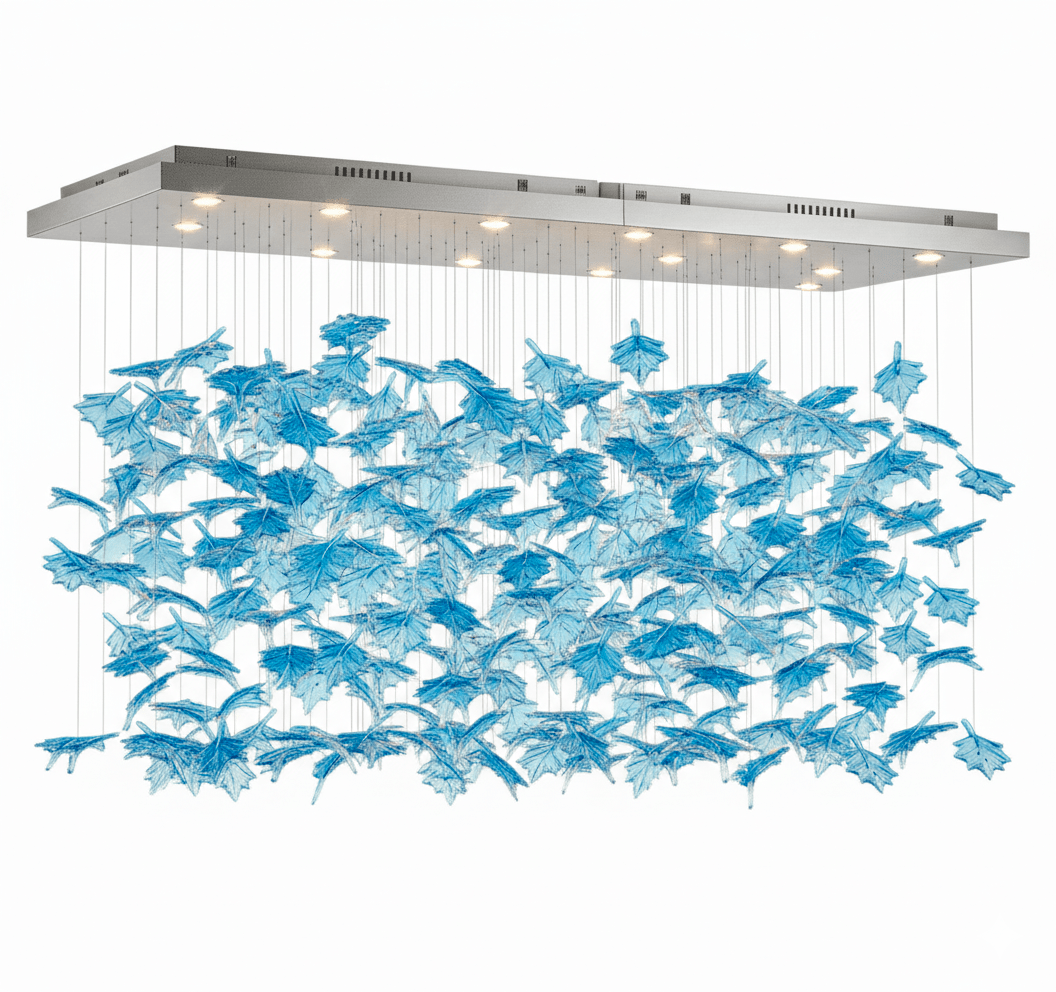 Multicolor Crystal Spiral Maple Leaf Chandelier - view 65