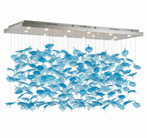 Multicolor Crystal Spiral Maple Leaf Chandelier - view 65