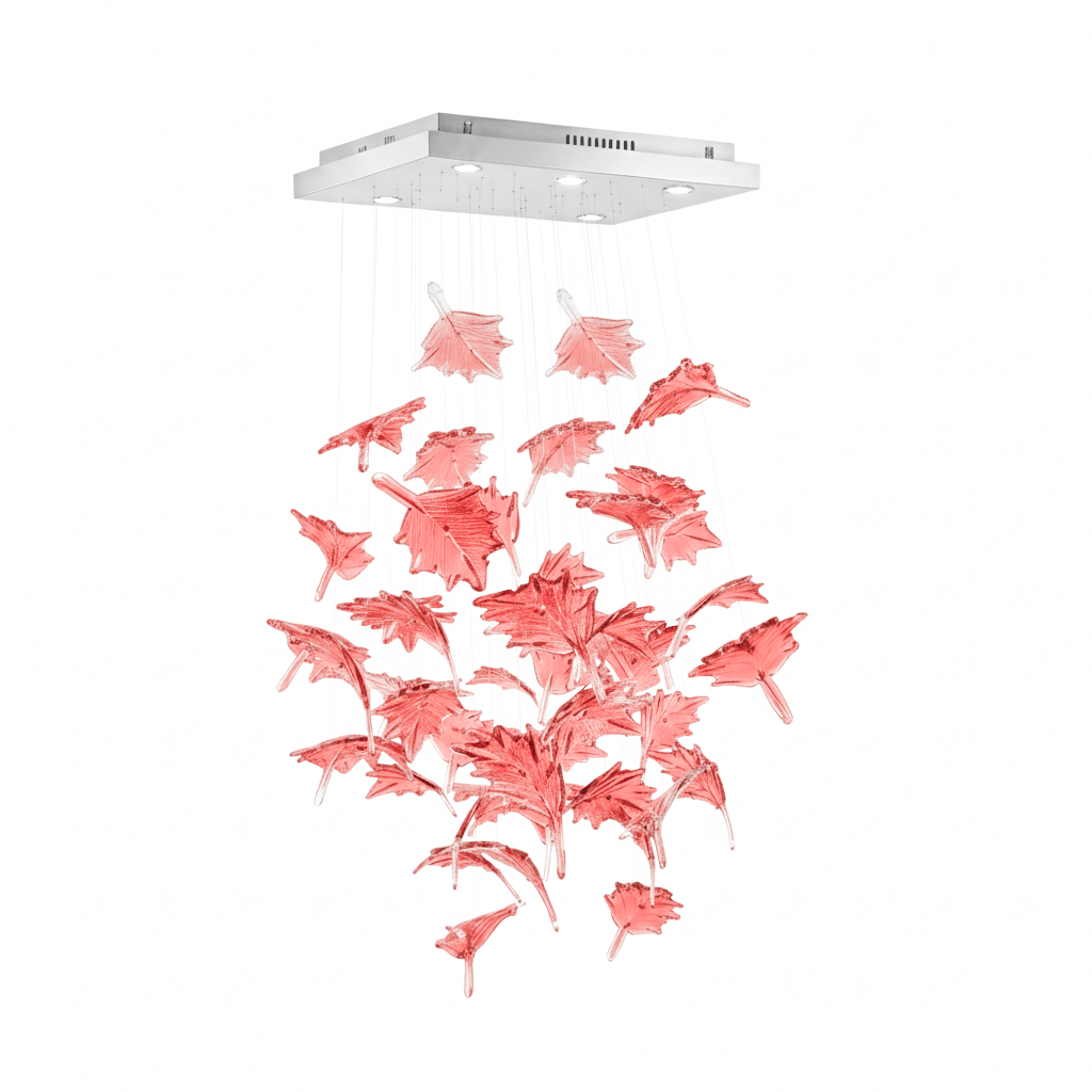 Multicolor Crystal Spiral Maple Leaf Chandelier - view 68
