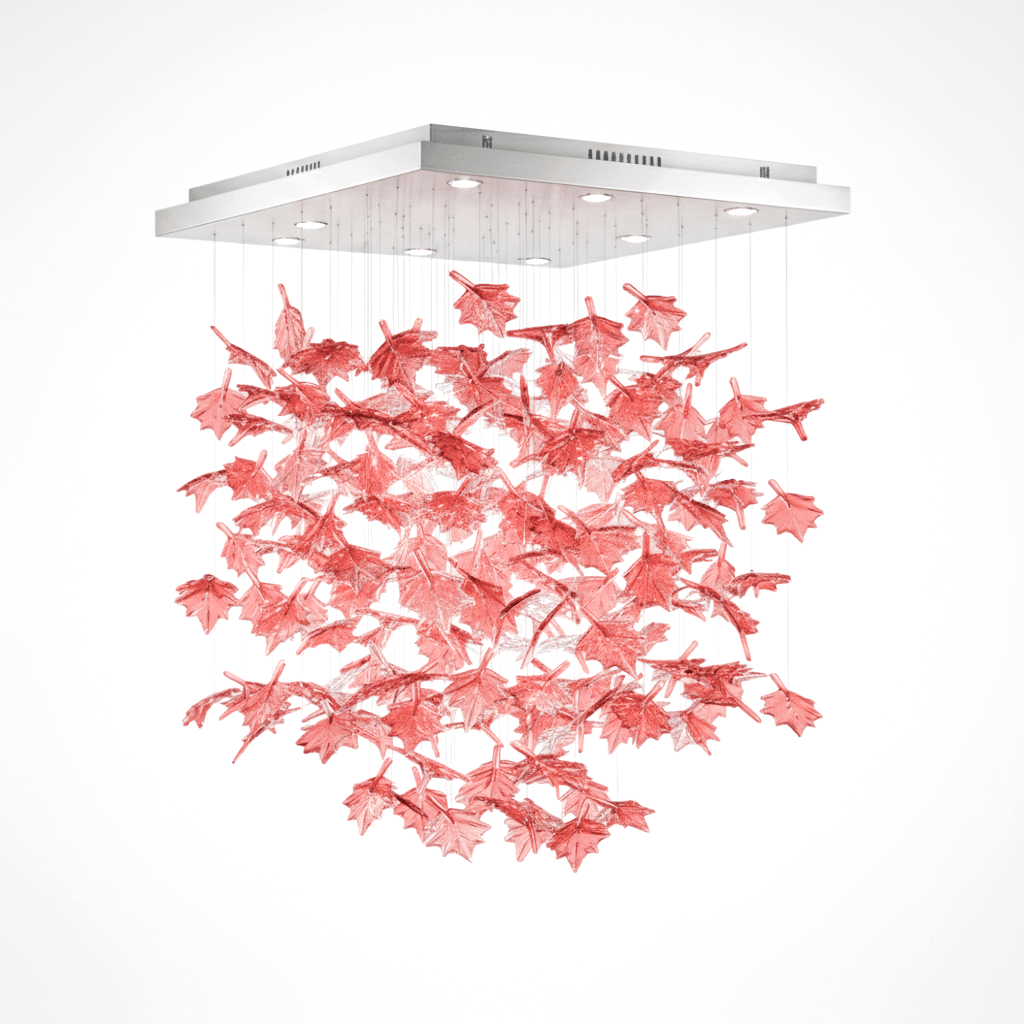 Multicolor Crystal Spiral Maple Leaf Chandelier - view 69