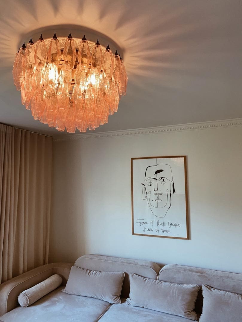 Murano-Style Chandelier – Poliedri – 84 glasses