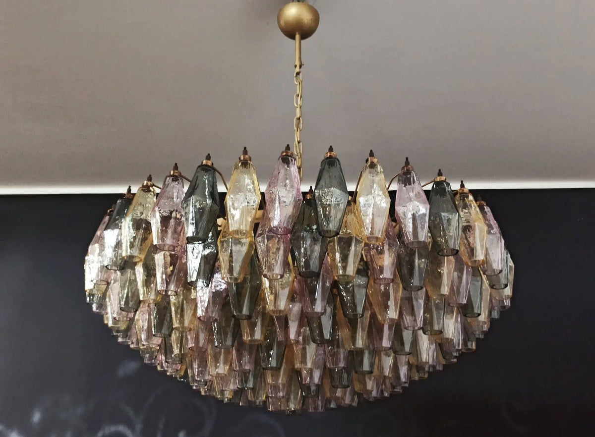 Murano-Style Chandelier – Poliedri – 185 glass – Multi